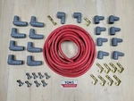 Universal Msd Super Conductor 8.5MM Red Spark Plug Wire Socket Right Angle Kit. Fixed Price $128.00.