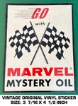 Marvel Mystery Oil - Vintage Original Vinyl Decal Sticker Go With Engine. Fixed Price $9.53.
