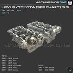 2GR-FE 2005-2017 Lexus Toyota 3.5L Zero Miles Cylinder Heads Core Exch Req. Fixed Price $1050.00.